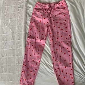 Pink Heart Jeans